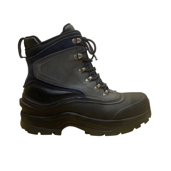 Lands’ End Men’s Black & Navy Lace Up Waterproof Winter Hiking Boots Size 9.5 - Picture 1 of 10